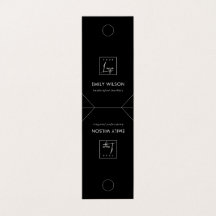 Minimaal zwart zwart zwart Ketting met witte hangi