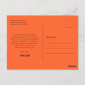 Minimaal Zwarte Script Grad Afstudeer Dankjewel Briefkaart (Achterkant)