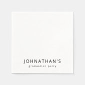 Minimaal zwarte & witte caliën servet (Voorkant)