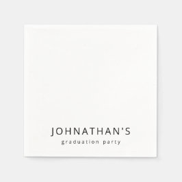 Minimaal zwarte & witte caliën servet