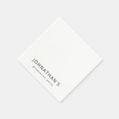 Minimaal zwarte & witte caliën servet (Hoek)