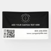 Minimaal zwarte witte Logo sociale media-event vin Spandoek (Horizontaal)