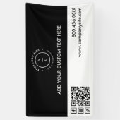 Minimaal zwarte witte Logo sociale media-event vin Spandoek (Verticaal)