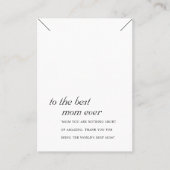 MINIMAAL ZWARTE WITTE MOM GIFT-KETTING DISPLAATS K PLAATSKAARTJE (Voorkant)