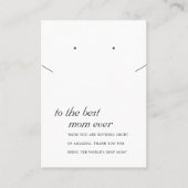 MINIMAAL ZWARTE WITTE MOM GIFT KETTING EARRING KAA PLAATSKAARTJE (Voorkant)