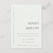 MINIMAAL ZWARTE WITTE WITTE TYPOGRAFIE WEDDING RSV INFORMATIEKAARTJE (Voorkant)