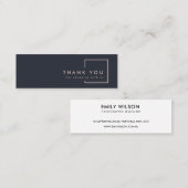 MINIMAAL ZWARTE ZWART RECTANGLE DANK DAT JE HEBT G MINI VISITEKAARTJE (Voorkant / Achterkant)