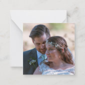 MINIMAAT | Boho Pampas foto bruiloft dank u Notitiekaartje (Achterkant)