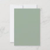 Minimailist Botanicals Sage Green QR Code Wedding RSVP Kaartje (Achterkant)