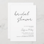 Minimaist script vrijgezellenfeest kaart (Voorkant / Achterkant)