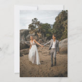 Minimal 2-Photo 'We Said Yes!' Wedding Elopement Aankondiging (Achterkant)