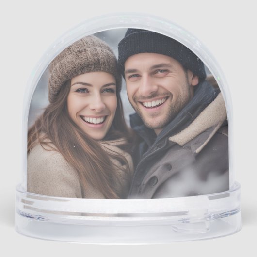 Minimal 40th Wedding Anniversary Photo Sneeuwbol (Achterkant)