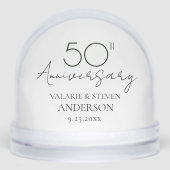 Minimal 50th Wedding Anniversary Photo Sneeuwbol (Voorkant)