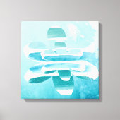 Minimal Abstract Blue Canvas – Calm Zen Wall Decor (Voorkant)
