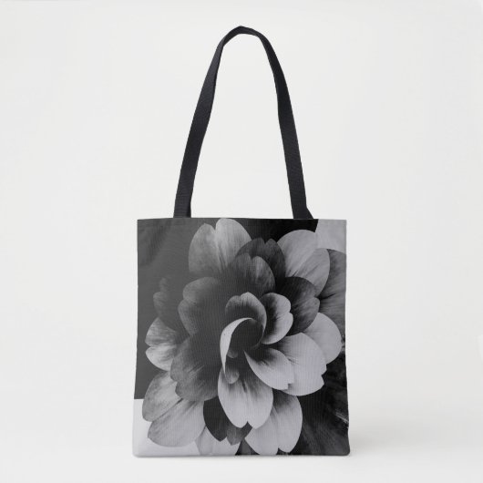 Minimal Abstract Floral Tote Bag (Voorkant)