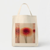 Minimal Abstract Flower Grocery Tote Bag (Voorkant)