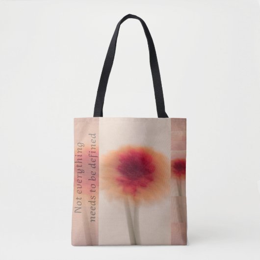 Minimal Abstract Flower Shoulder Tote Bag (Voorkant)