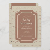 Minimal Abstract Geometric Gender Neutral Beige Kaart (Voorkant / Achterkant)