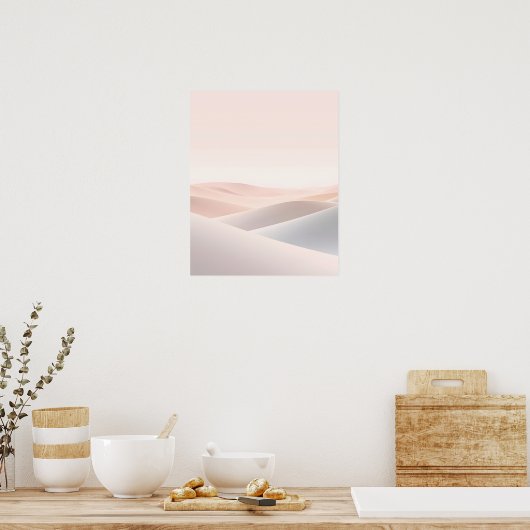 Minimal Abstract Hills Landscape Art Print (Keuken)