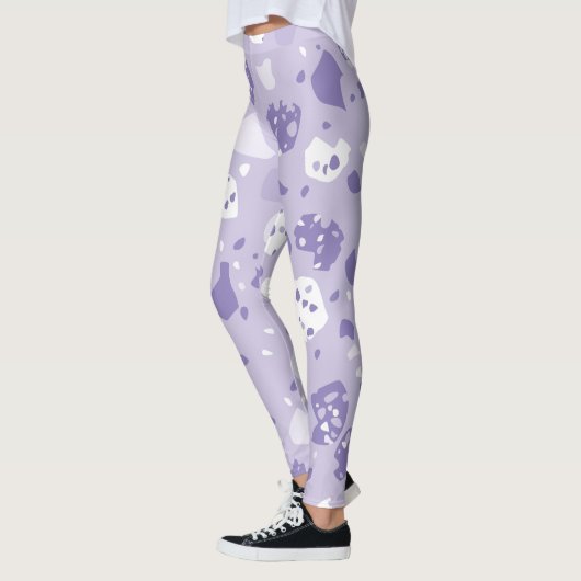 Minimal abstract purple pattern leggings (Links)