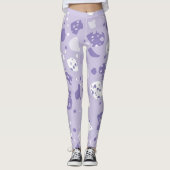 Minimal abstract purple pattern leggings (Voorkant)