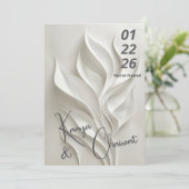 Minimal Abstract Wedding Invitation  Kaart (Staand voorkant)