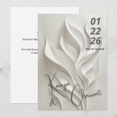 Minimal Abstract Wedding Invitation  Kaart (Voorkant / Achterkant)