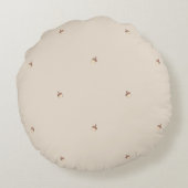 Minimal Acorn Pattern Pillow - Round Rond Kussen (Achterkant)