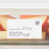 Minimal Add Your Logo Script Beauty Product Labels (Aangebracht)