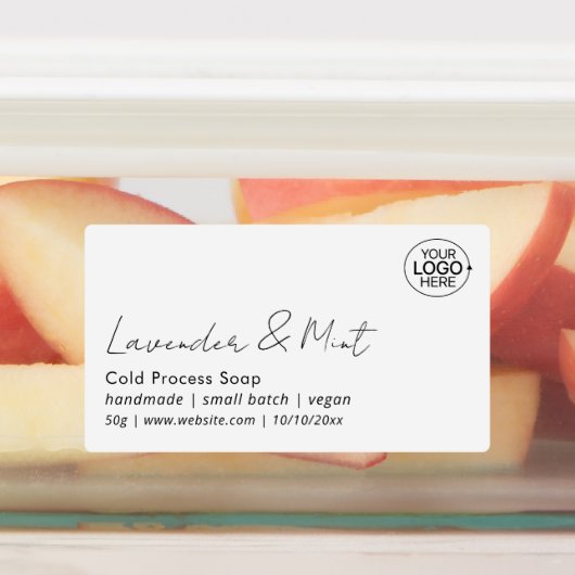 Minimal Add Your Logo Script Beauty Product  Labels (Aangebracht)