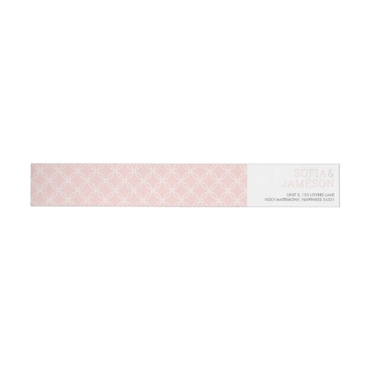 MINIMAL ADRES eenvoudig modern type blush roze (Individueel)