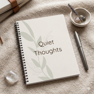 Minimal Aesthetic Notebook Quiet Thoughts Journal Notitieboek