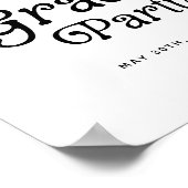 Minimal Afstudeerder Party Retro Afstuderen Welkom Poster (Hoek)