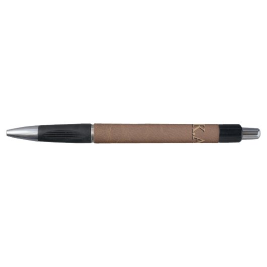 Minimal Aged Leather Style Design Personalized Pen (Voorkant)