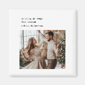 Minimal All Is Calm All Is Bright Christmas Photo  Magneet (Voorkant)