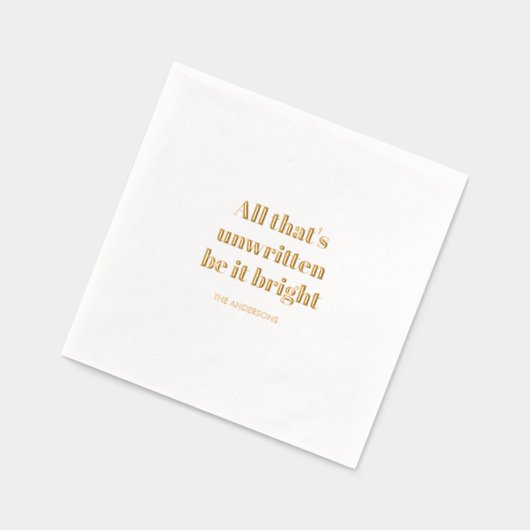 Minimal All That’s Unwritten Be It Bright Folie Servetten (Links)