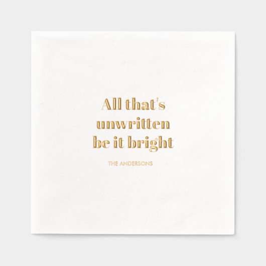 Minimal All That’s Unwritten Be It Bright Folie Servetten (Voorkant)
