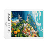 Minimal Amalfi Coast Italy Vintage Travel Magneet (Horizontaal)