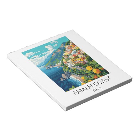 Minimal Amalfi Coast Italy Vintage Travel Notitieblok (Schuin)