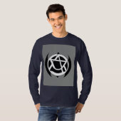 Minimal Anarchy Symbol – Black & White Circle-A Lo T-shirt (Voorkant volledig)