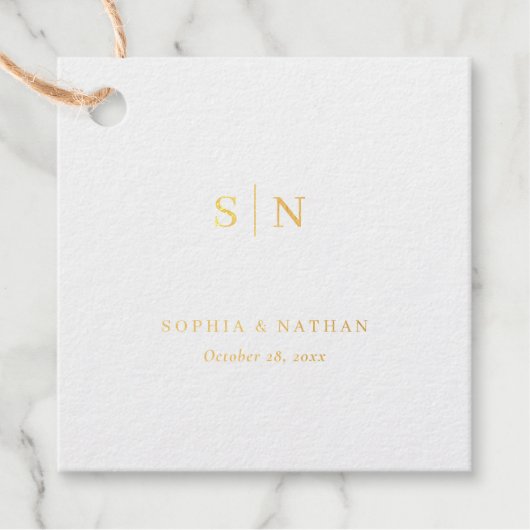 Minimal and Chic | Black and White Wedding Bedankjes Labels (Voorkant)