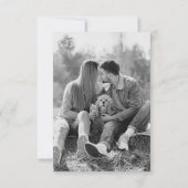 Minimal and Chic | Black and White Wedding RSVP Kaartje (Achterkant)