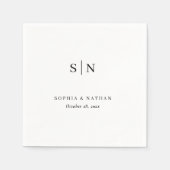 Minimal and Chic | Black and White Wedding Servet (Voorkant)