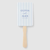 Minimal and Chic Blue French Personalized Wedding  Handwaaier (Achterkant)