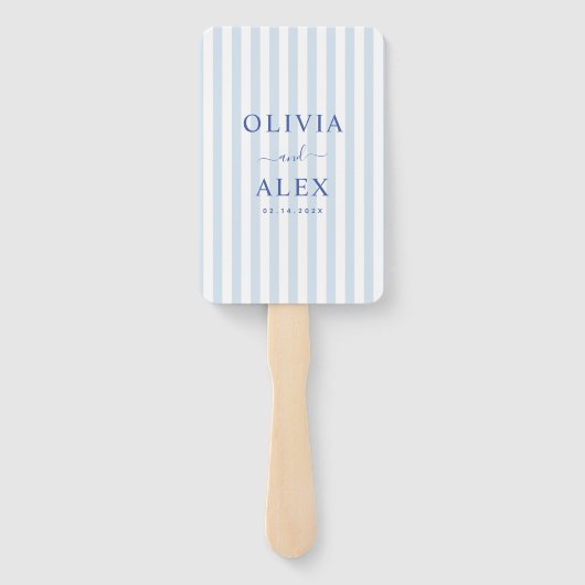 Minimal and Chic Blue French Personalized Wedding Handwaaier (Achterkant)