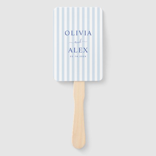 Minimal and Chic Blue French Personalized Wedding  Handwaaier (Voorkant)