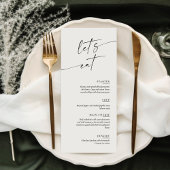 Minimal and Chic Calligraphy Dinner Wedding Menu
