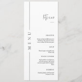 Minimal and Chic Calligraphy Dinner Wedding Menu (Voorkant)