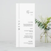 Minimal and Chic Calligraphy Dinner Wedding Menu (Staand voorkant)