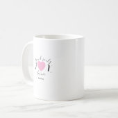 Minimal and chic couples initials wedding  koffiemok (Voorkant links)